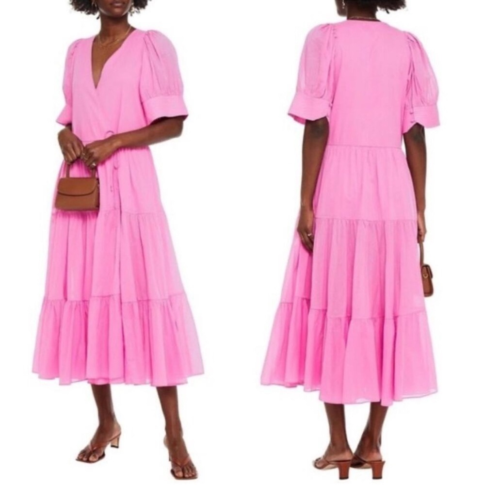 NWT RHODE Gina Tiered wrap dress, short sleeve.